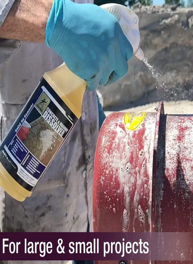 Akona Concrete & Masonry Dissolver - Removes & Softens Concrete, Mortar, Masonry, & Cement, Heavy-Duty, Great for Tools & Mixers (28 Ounce, 1) - Image 4